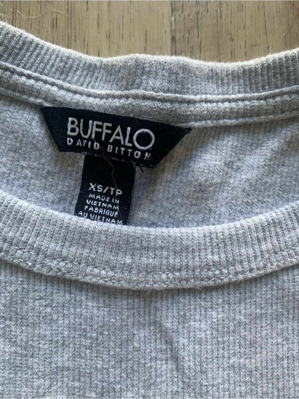 Buffalo Grey Ribbed T-shirt - Picture 4 of 6